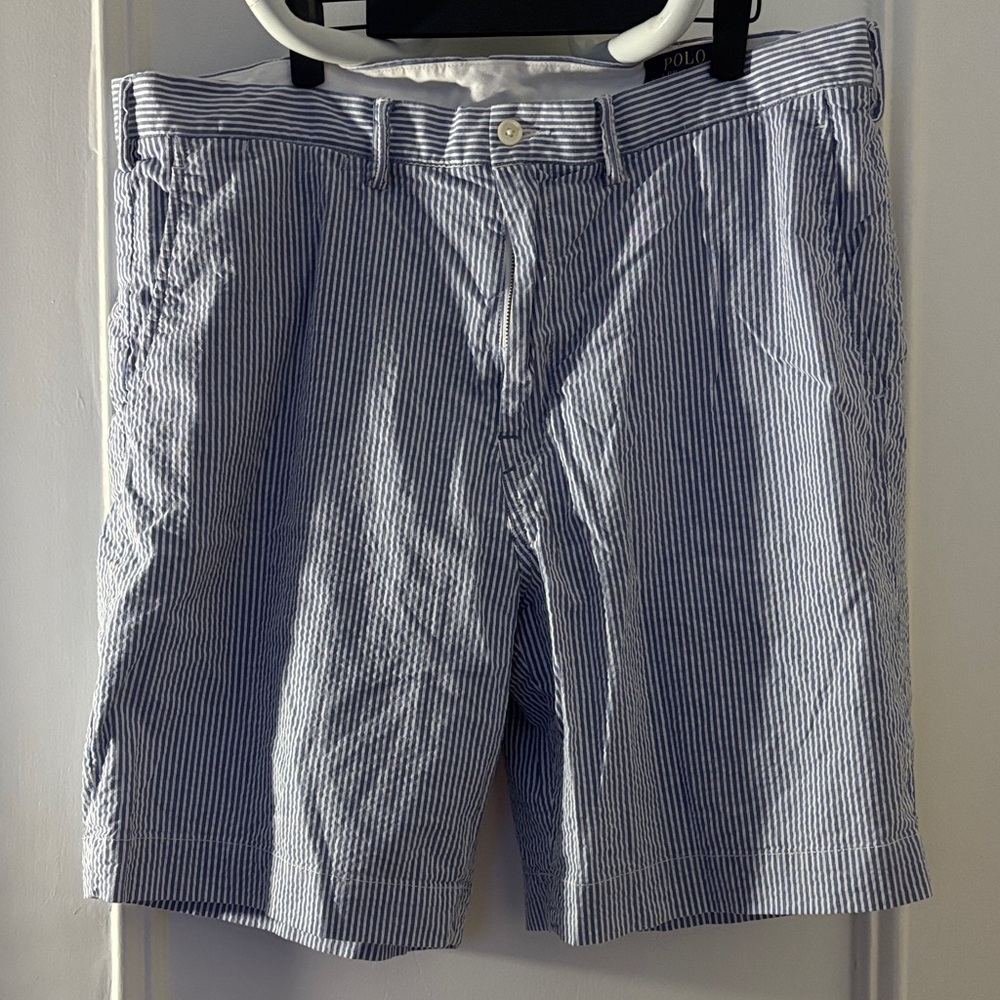 Polo Ralph Lauren Blue and White Striped Men's Shorts - Picture 3 of 16